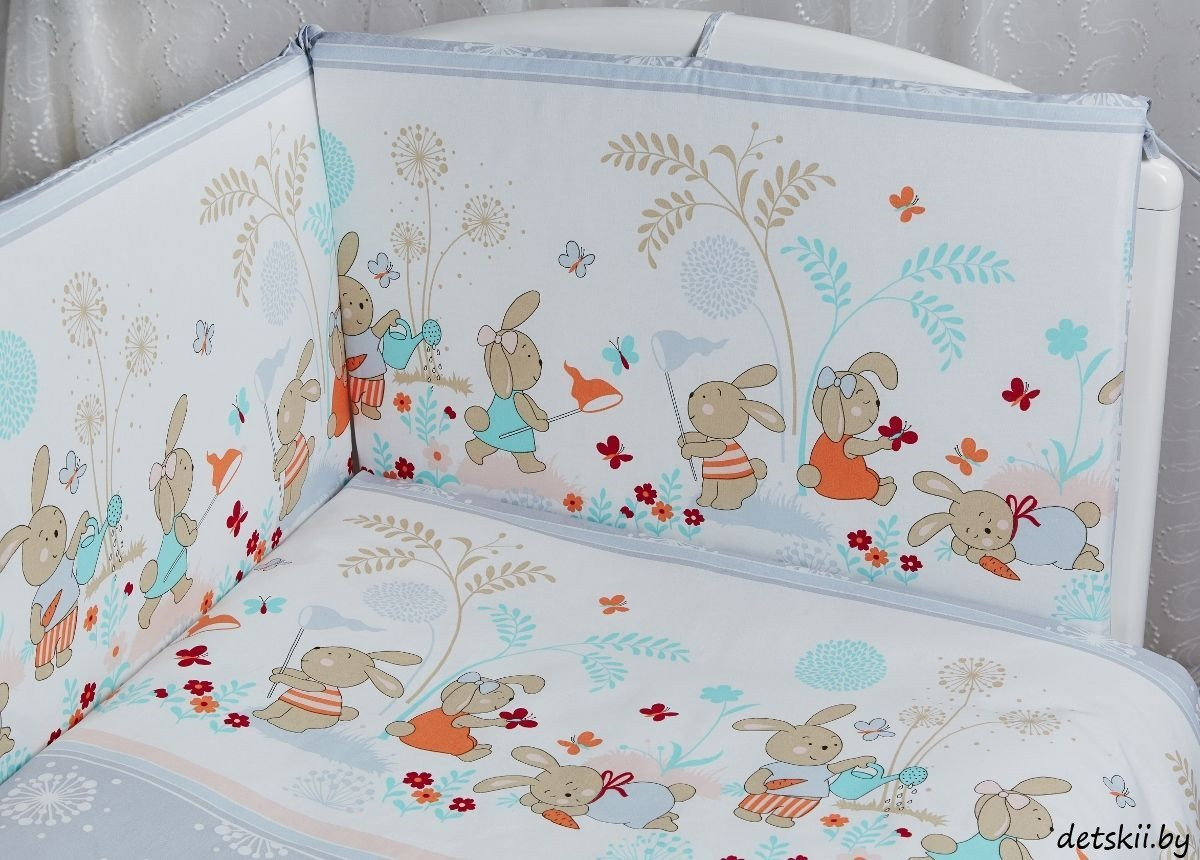Комплект детского постельного белья Rabby-Baby На лужайке 6 предметов - фото 1 - id-p126283352