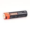 Аккумулятор 14500 FiTorch (750 mAh) с зарядкой USB, фото 3