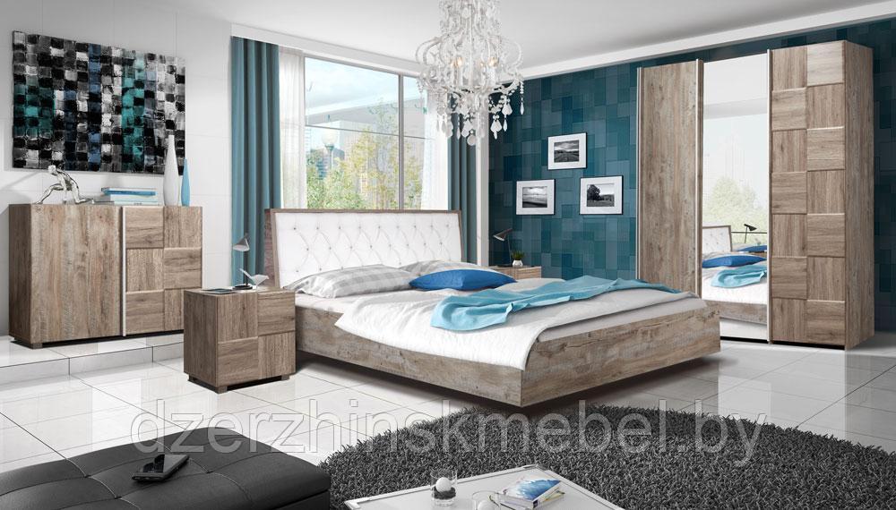 Кровать двуспальная от набора мебели для жилой комнаты "Риксос" КМК 0644.10 Производитель Калинковичский МК - фото 2 - id-p126350334