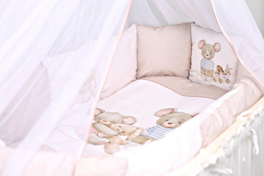 Комплект детского постельного белья в круглую кровать Lappetti Little mouse 6 предметов - фото 1 - id-p126351676