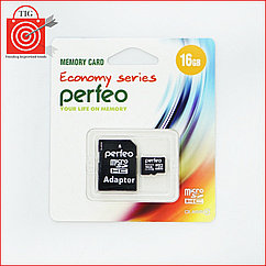 Карта памяти Perfeo на 16Gb с адаптером (Class10)