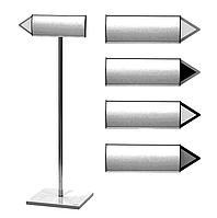 Стойка указатель односторонняя из алюминиевого профиля (левая, правая)
