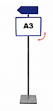 Табличка указатель на ножке с изменяемым расположением рамки (гориз. верт.) и стрелки (левая, правая), фото 2