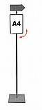 Табличка указатель на ножке с изменяемым расположением рамки (гориз. верт.) и стрелки (левая, правая), фото 3