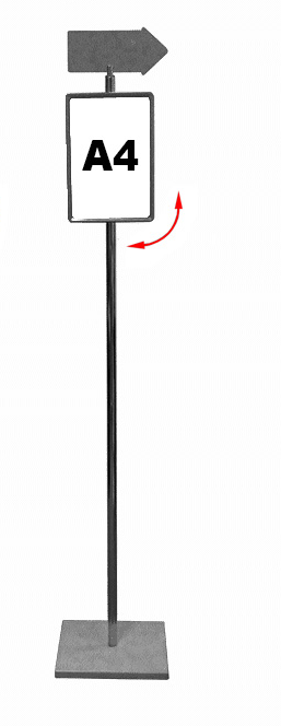 Табличка указатель на ножке с изменяемым расположением рамки (гориз. верт.) и стрелки (левая, правая) - фото 3 - id-p126396224