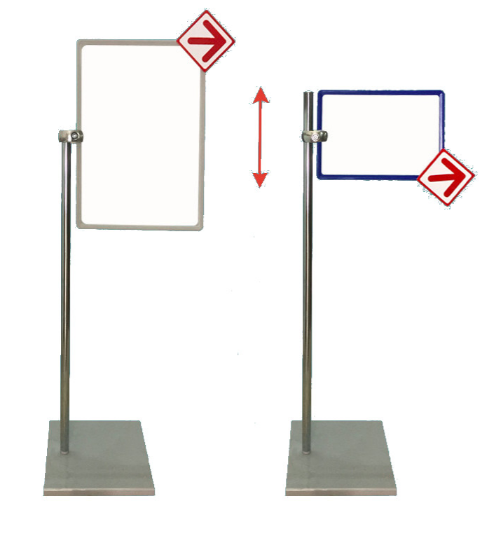 Напольная стойка указатель с регулируемой высотой «Флажок» (левая, правая)