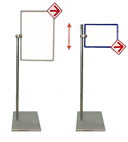 Напольная стойка указатель с регулируемой высотой «Флажок» (левая, правая)