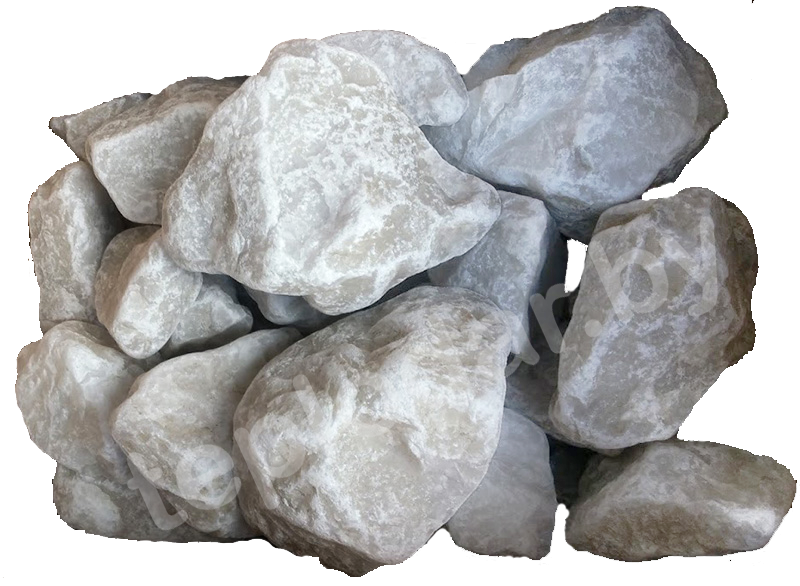 Камни для бани белый кварцит обвалованный. - фото 1 - id-p85895675