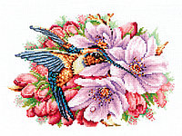 Набор для вышивания крестом «Колибри в цветах»