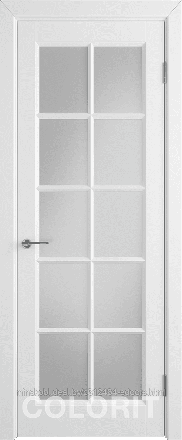 Дверь межкомнатная К3 COLORIT ДО матовое 800*2000 Белая эмаль