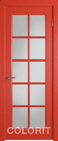 Дверь межкомнатная К3 COLORIT ДО матовое 800*2000 Красная эмаль
