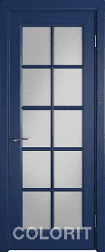 Дверь межкомнатная К3 COLORIT ДО матовое 800*2000 Синяя эмаль