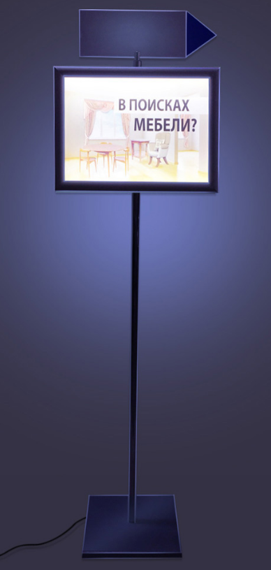 Световая панель на стойке указателе - фото 3 - id-p126419947