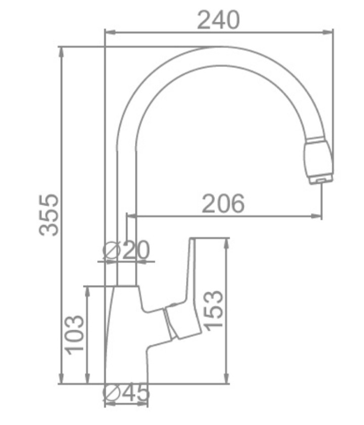 Смеситель для кухни Ledeme L4069В - фото 2 - id-p126424847