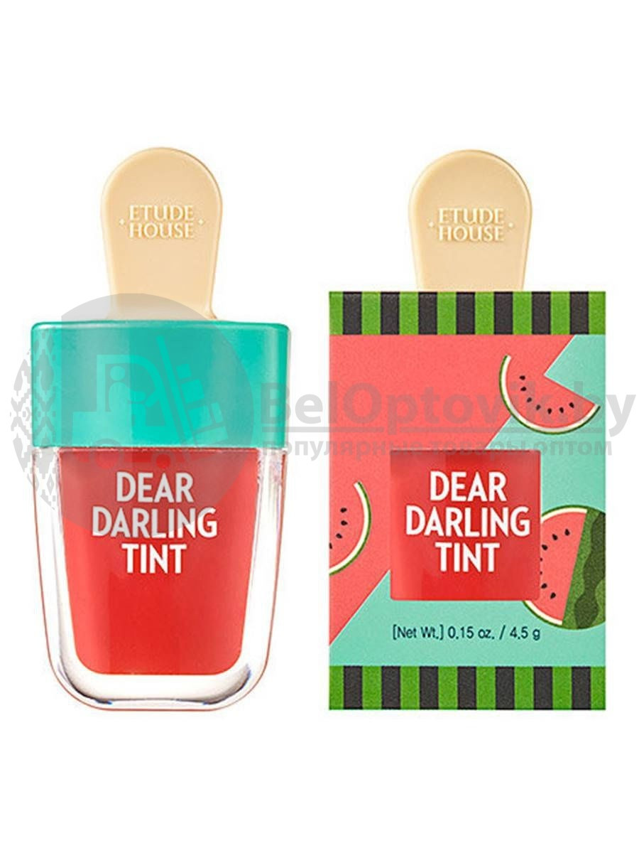 Увлажняющий гелевый тинт для губ с сочными красными тонами Etude House Dear Darling Water Gel Tint , 4,5 g - фото 8 - id-p126456566