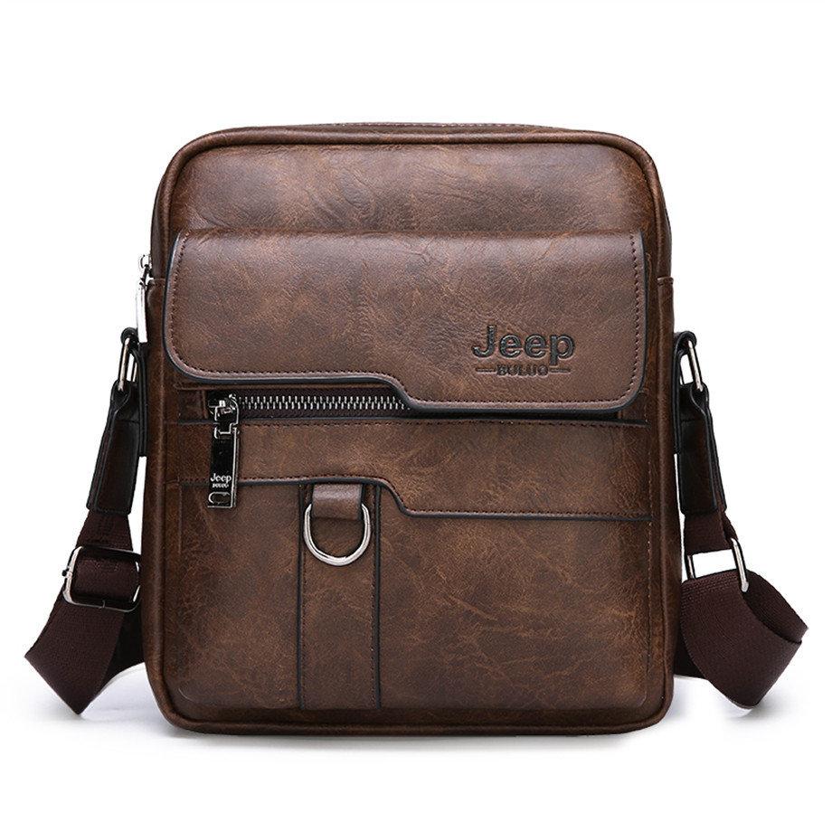 Мужская сумка мессенджер Jeep Buluo (Цвет коричневый) - фото 1 - id-p126465579