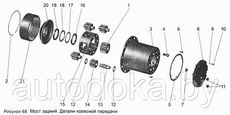 Сателлит колесной передачи (Z=15), фото 2