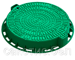 Люк пластиковый зеленый «Лого», фото 2
