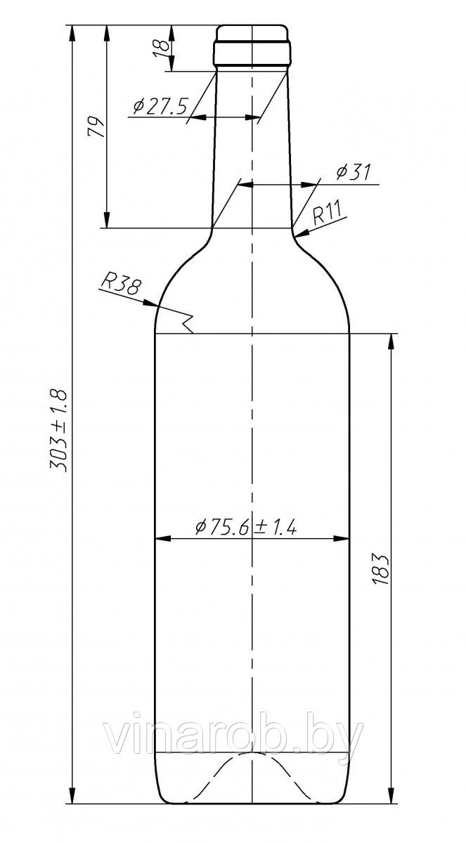 Бутылка винная 0.7 л ОЛИВА - фото 2 - id-p126476652