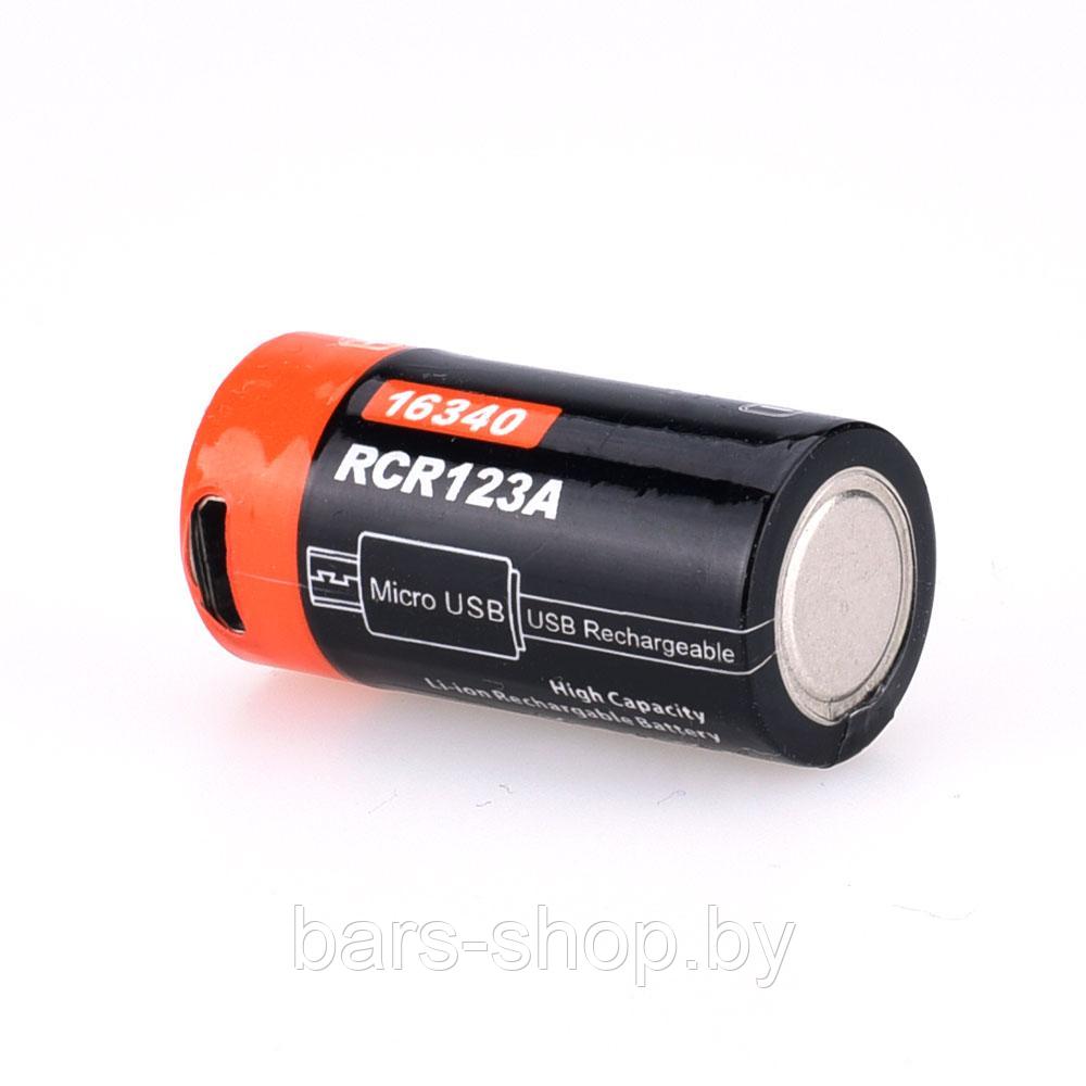 Аккумулятор 16340 FiTorch (650 mAh) с зарядкой USB