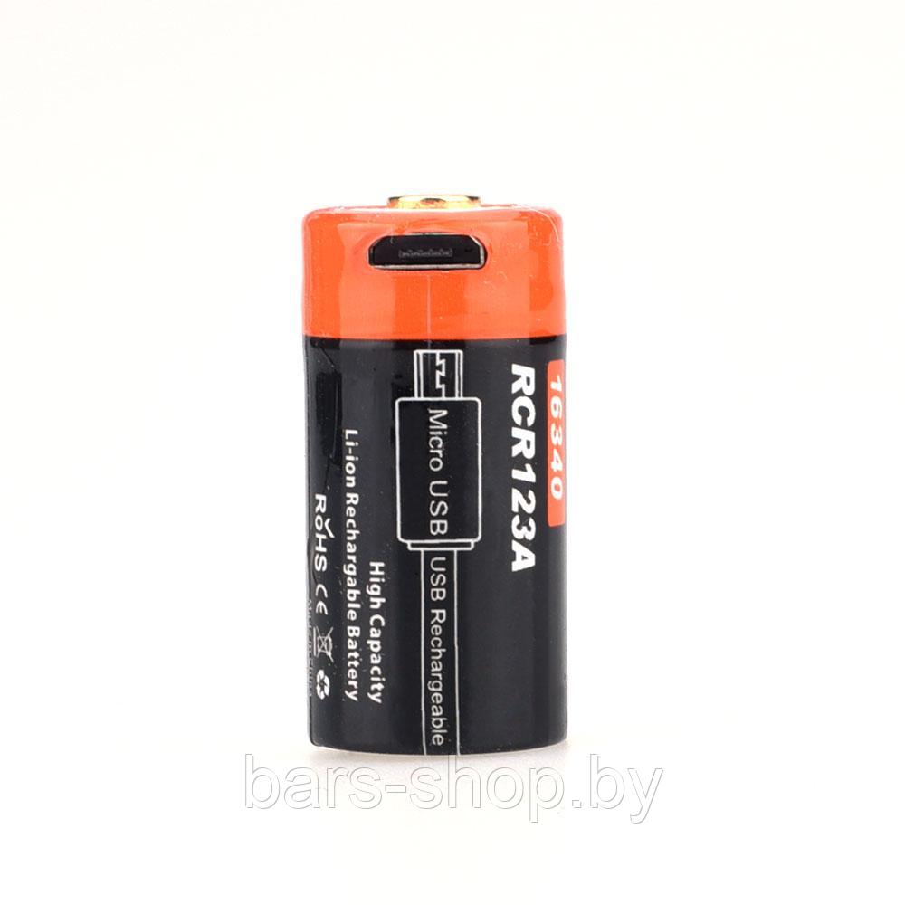 Аккумулятор 16340 FiTorch (650 mAh) с зарядкой USB - фото 4 - id-p126507392