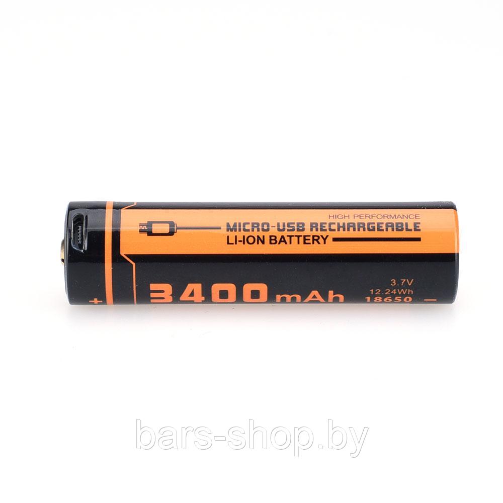 Аккумулятор 18650 FiTorch (3400 mAh) с зарядкой USB - фото 3 - id-p126518466