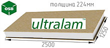 СИП панель с OSB-3 Ultralam, 2500х1250х224 (Эконом)