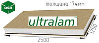 СИП панель с OSB-3 Ultralam, 2500х1250х174 (Эконом)