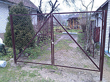 Ворота распашные из сетки 3*1,2 м, фото 3