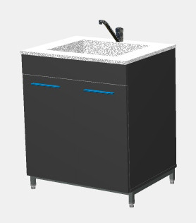 Стол-Мойка с 1-ой моечной ванной из полипропилена СМ-750-П