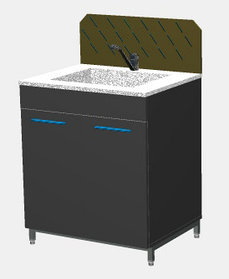 Стол-Мойка с 1-ой моечной ванной из полипропилена СМ-750-НС