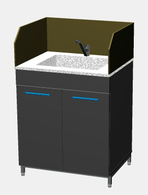 Стол-Мойка с 1-ой моечной ванной из полипропилена СМ-750-НЭ