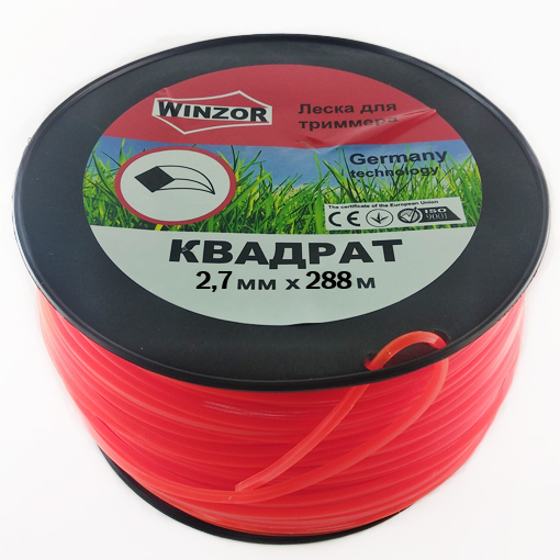 2915 Триммерный корд Winzor ф2,7мм*288м квадрат (метры)