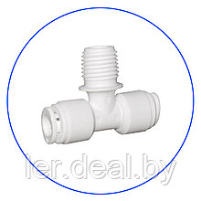 A4MBT4  фитинг тройник 1/4" трубка x 1/4" трубка x 1/4" резьба Aquafilter