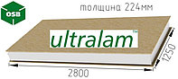 СИП панель с OSB-3 Ultralam, 2800х1250х224 (Эконом)