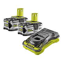 Аккумулятор 2 шт. с зарядным устройством RYOBI RC18150-250 (ONE+, 5.0*2 Ач, Li-Ion)