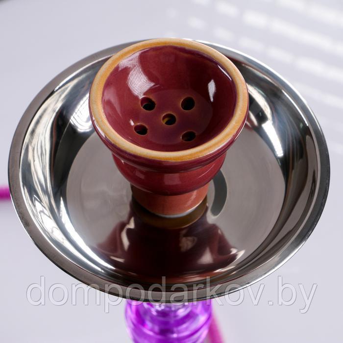 Кальян "Коме" 52 см, 1 трубка, колба пурпурная, шахта хром - фото 4 - id-p126554660