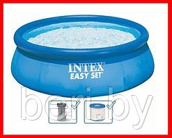 INTEX 28112 NP Надувной бассейн 244х76 см Easy Set с фильтр-насосом