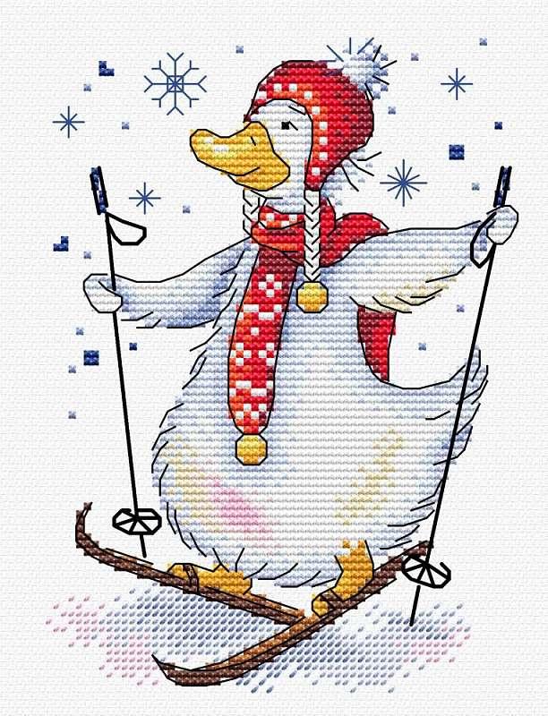 Набор для вышивания крестом «На лыжне».