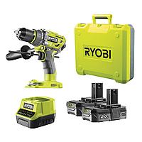 Ударная дрель-шуруповерт RYOBI R18PD7-220B (ONE+, 2.0 Ач, бесщеточный)