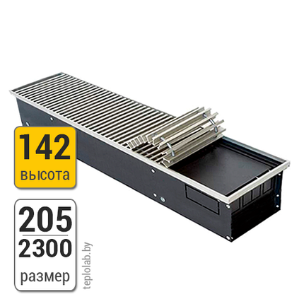 Конвектор внутрипольный Новатерм НТ-В 205-142 2300, фото 2