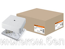 Коробка распаечная КР 75х75х20 ОП с клем. колодкой белая IP40 TDM