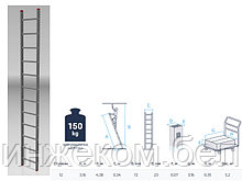 Лестница алюм. односекц. 316см 12 ступ., 5,2кг PRO STARTUL (ST9945-12)