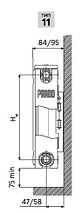 Стальной радиатор Prado Classic тип 11 300x1200 с боковым подключением, фото 3
