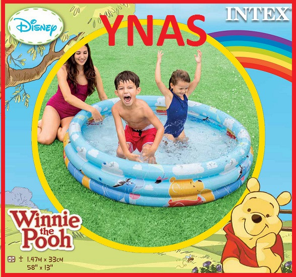 Детский надувной круглый бассейн Винни Пух 147х33 см интекс Intex арт. 58915NP, для детей малышей