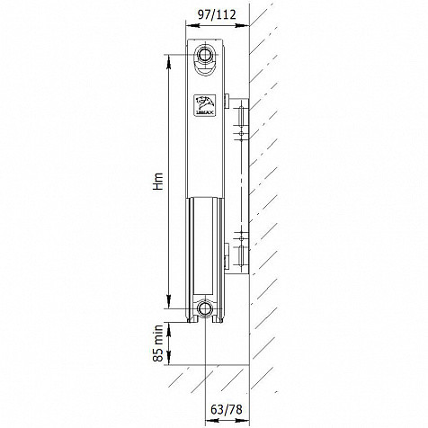 Стальной радиатор Лемакс Compact тип 21 500x1200 с боковым подключением - фото 3 - id-p126631808