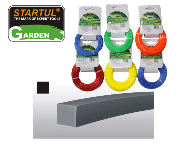 Леска ф3,0ммх15м квадрат. сеч. STARTUL GARDEN (ST6056-30)