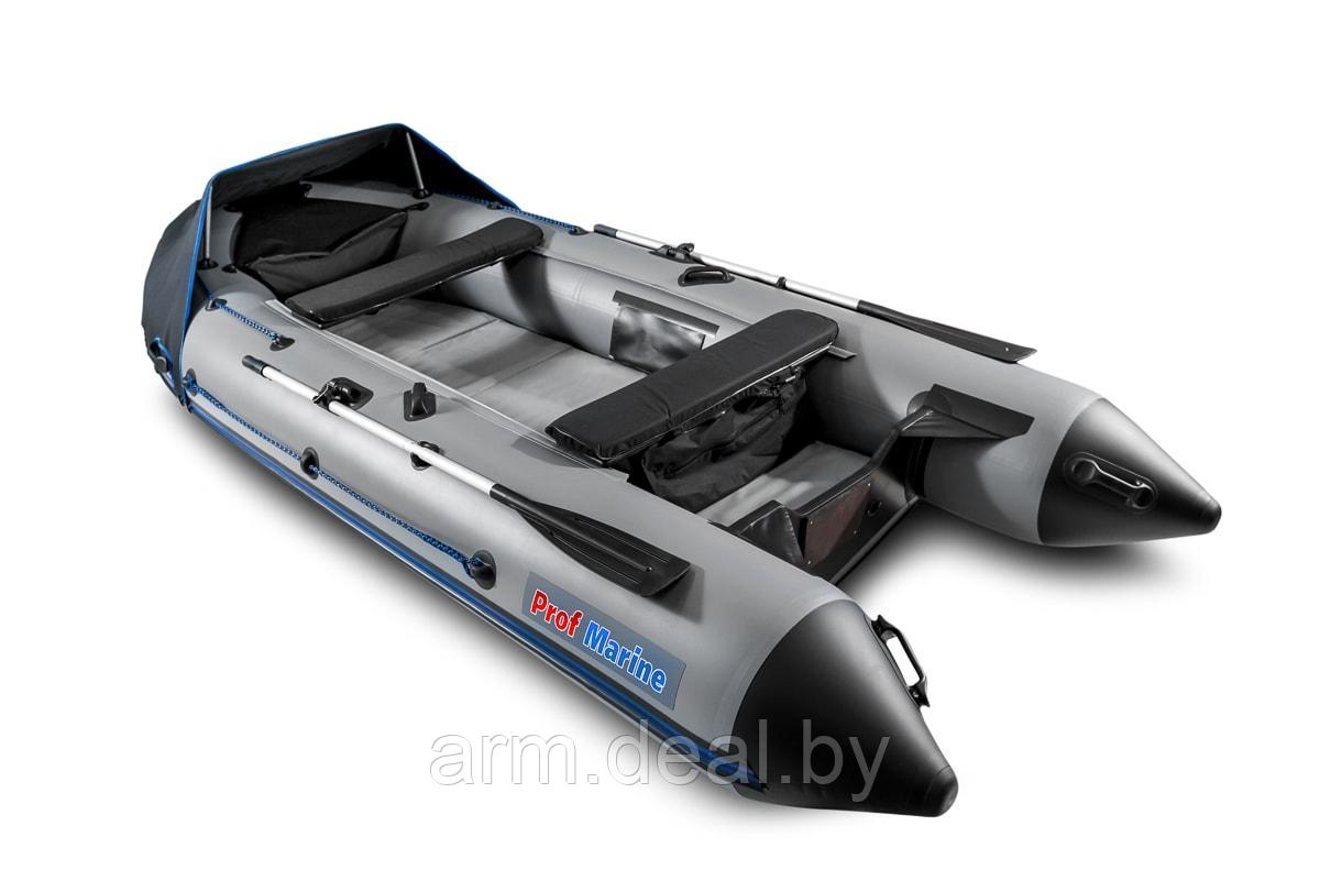 Килевая лодка ПВХ ProfMarine 370 Air комплектация «Люкс» (cерый) - фото 1 - id-p123680625
