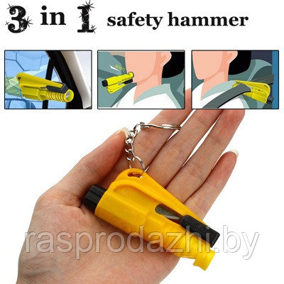 Автомобильный мультитул Mini Safety Hammer для быстрой эвакуации из автомобиля (арт.9-6671) - фото 1 - id-p21753713