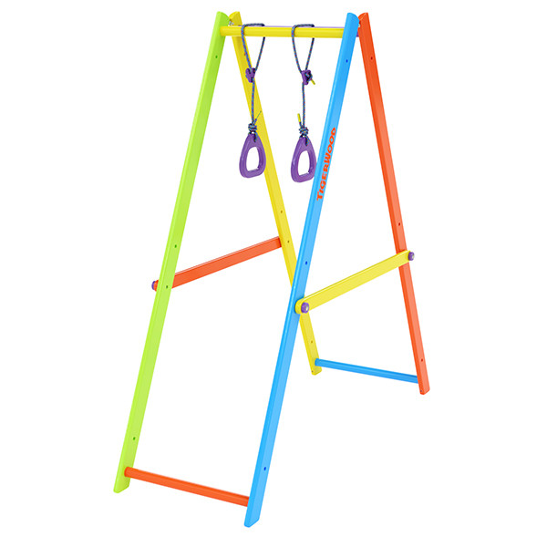 Модуль спортивно-игровой гимнастический с ортопедическими кольцами Tigerwood (яркий цветной)